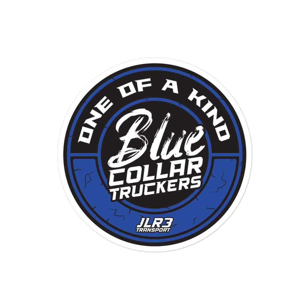 JLR3 Blue Collar Trucker Sticker