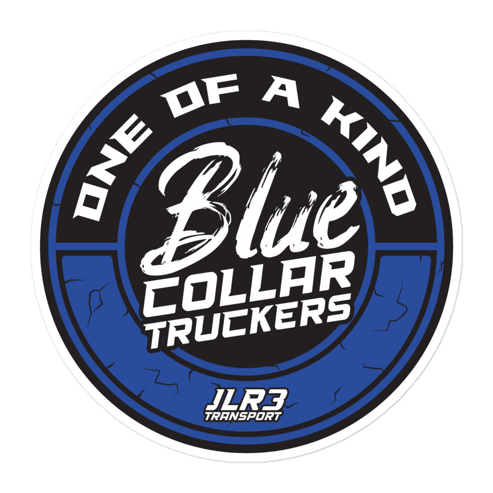 JLR3 Blue Collar Trucker Sticker