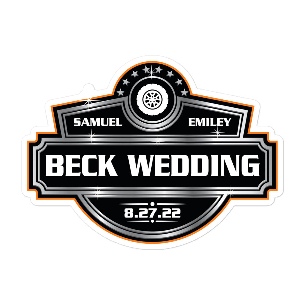 Beck Vinyl Sticker Beck Wedding Stickers – Fascia Apparel LLC